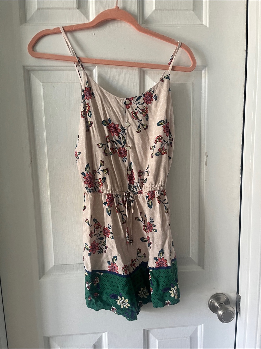 Kingston Blush Floral Spaghetti strap Romper